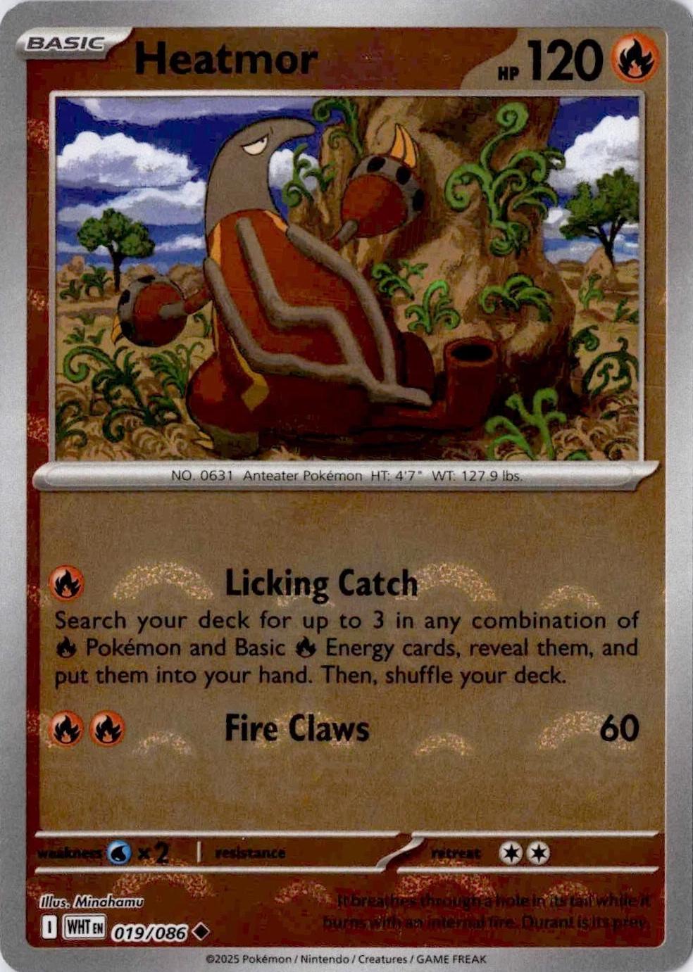 White Flare Heatmor [Poke-Ball] Pokémon card